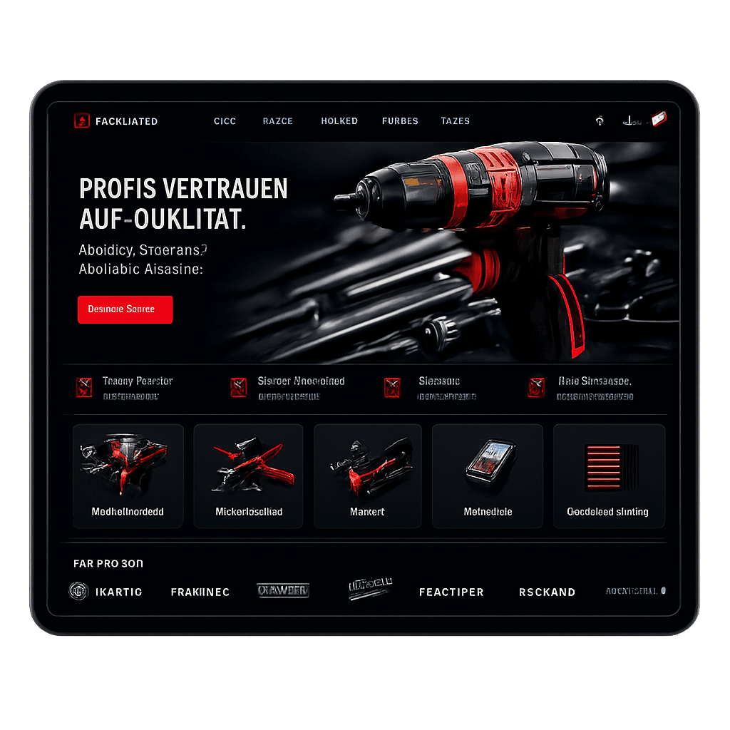 iPad Mockup einer performanten Shopware B2B Landingpage